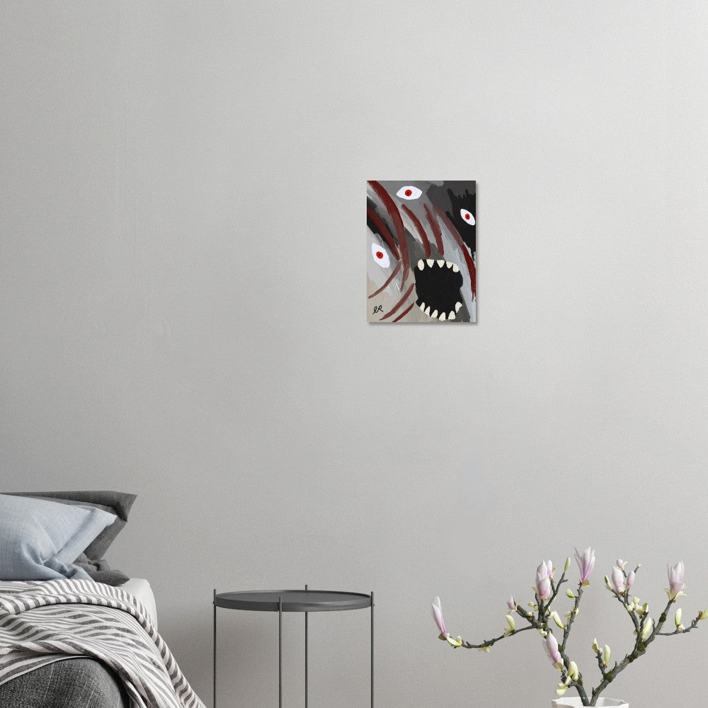 Static Scream 11x14 Premium Matte Paper Poster - The Artsy Brain