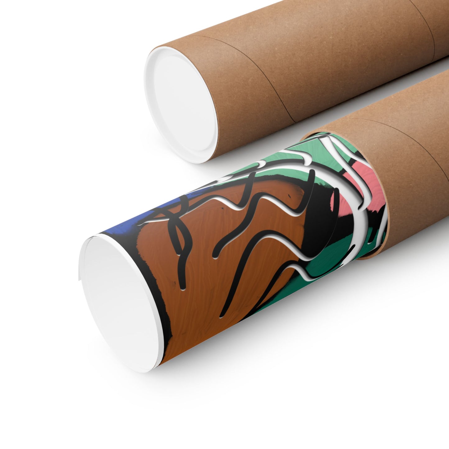 Abstract Colorburst Matte Poster — Psychedelic Floral Art Print