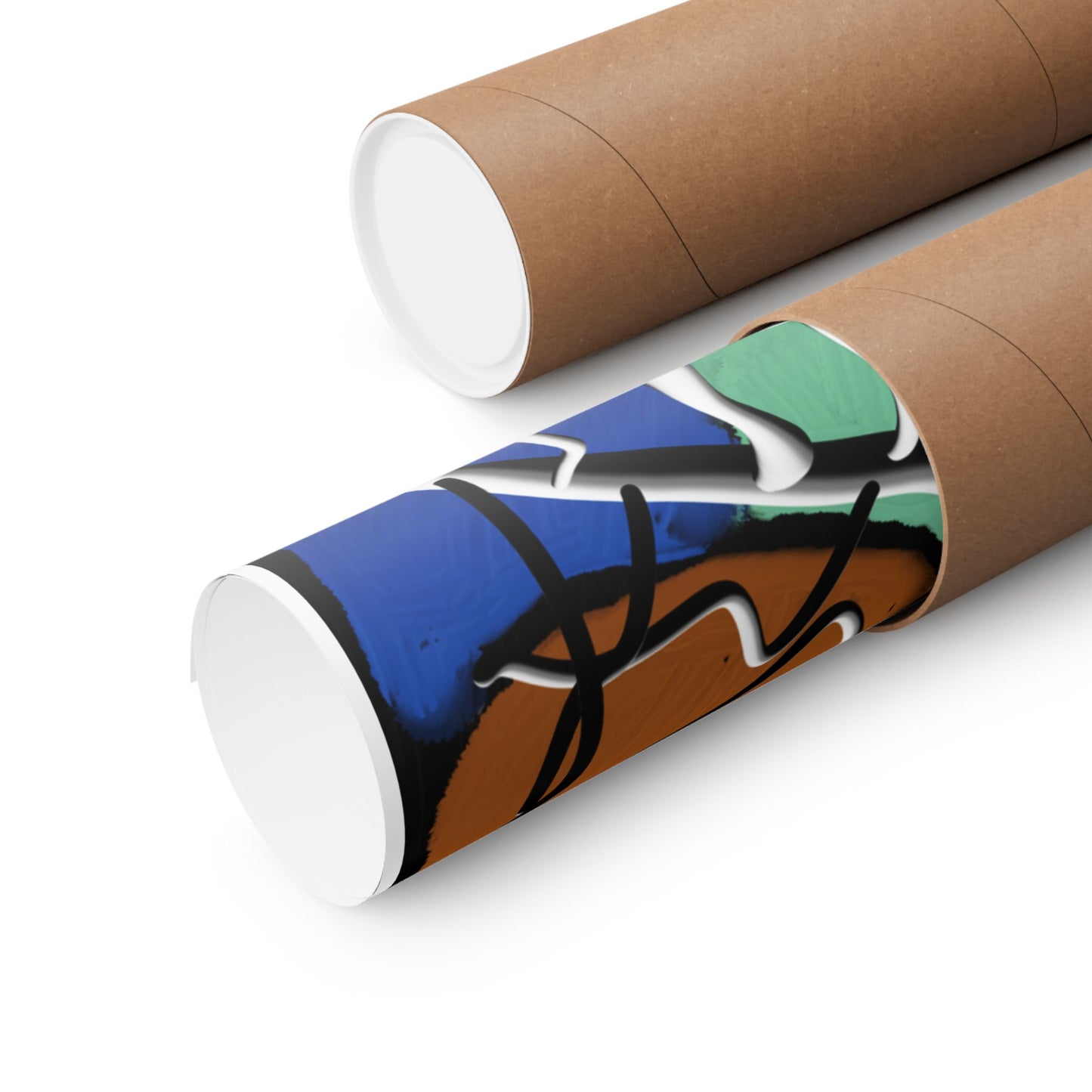 Abstract Colorburst Matte Poster — Psychedelic Floral Art Print