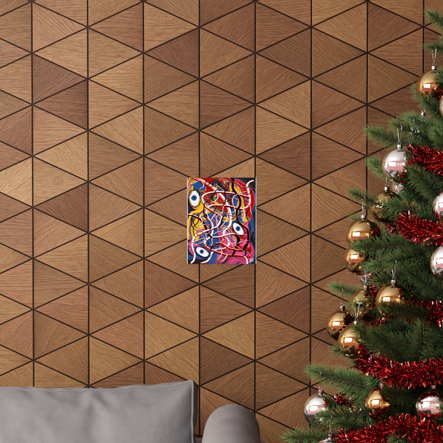 Abstract Expression Matte Poster — Colorful Surreal Face Art Print