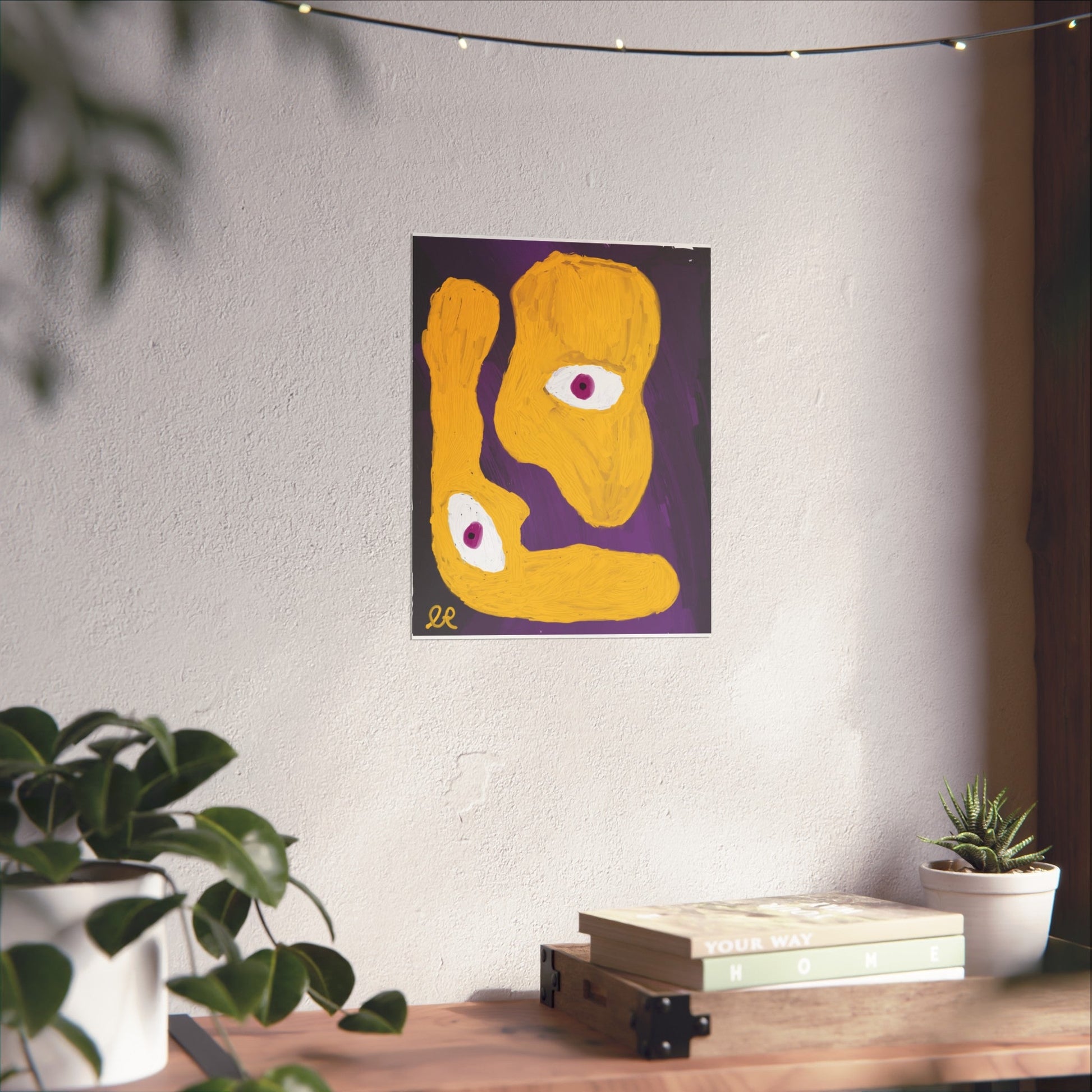 Abstract Purple Eyes Fine Art Poster — Mysterious Shapes Wall Art - The Artsy Brain