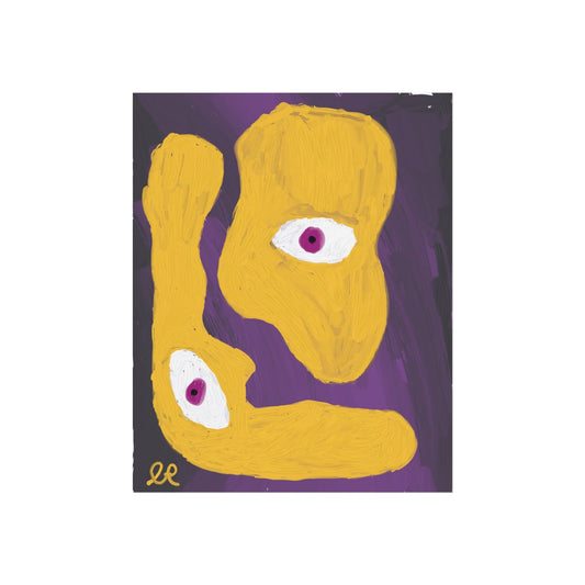 Abstract Purple Eyes Fine Art Poster — Mysterious Shapes Wall Art - The Artsy Brain