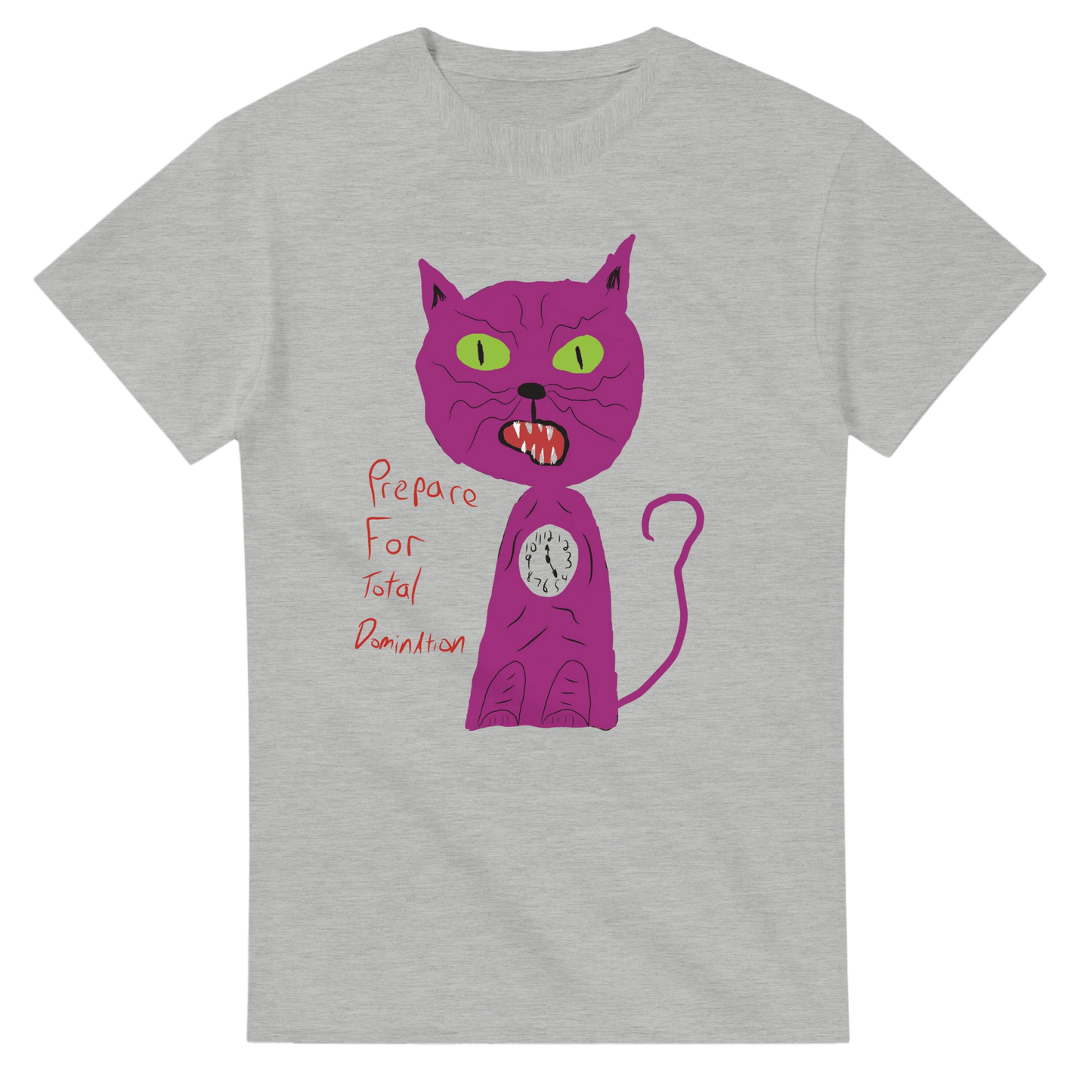 Domination Cat Heavyweight Unisex Crewneck T-shirt | Gildan® 5000 - The Artsy Brain