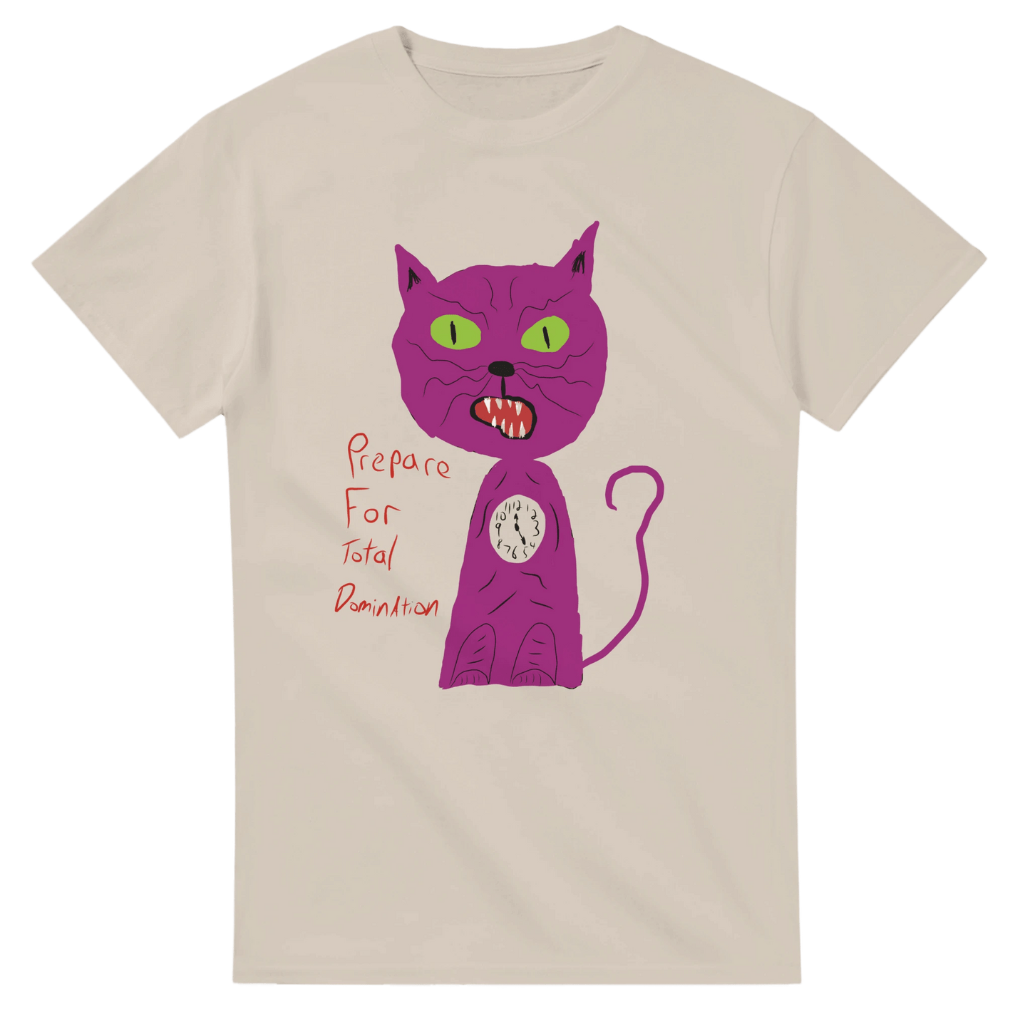 Domination Cat Heavyweight Unisex Crewneck T-shirt | Gildan® 5000 - The Artsy Brain