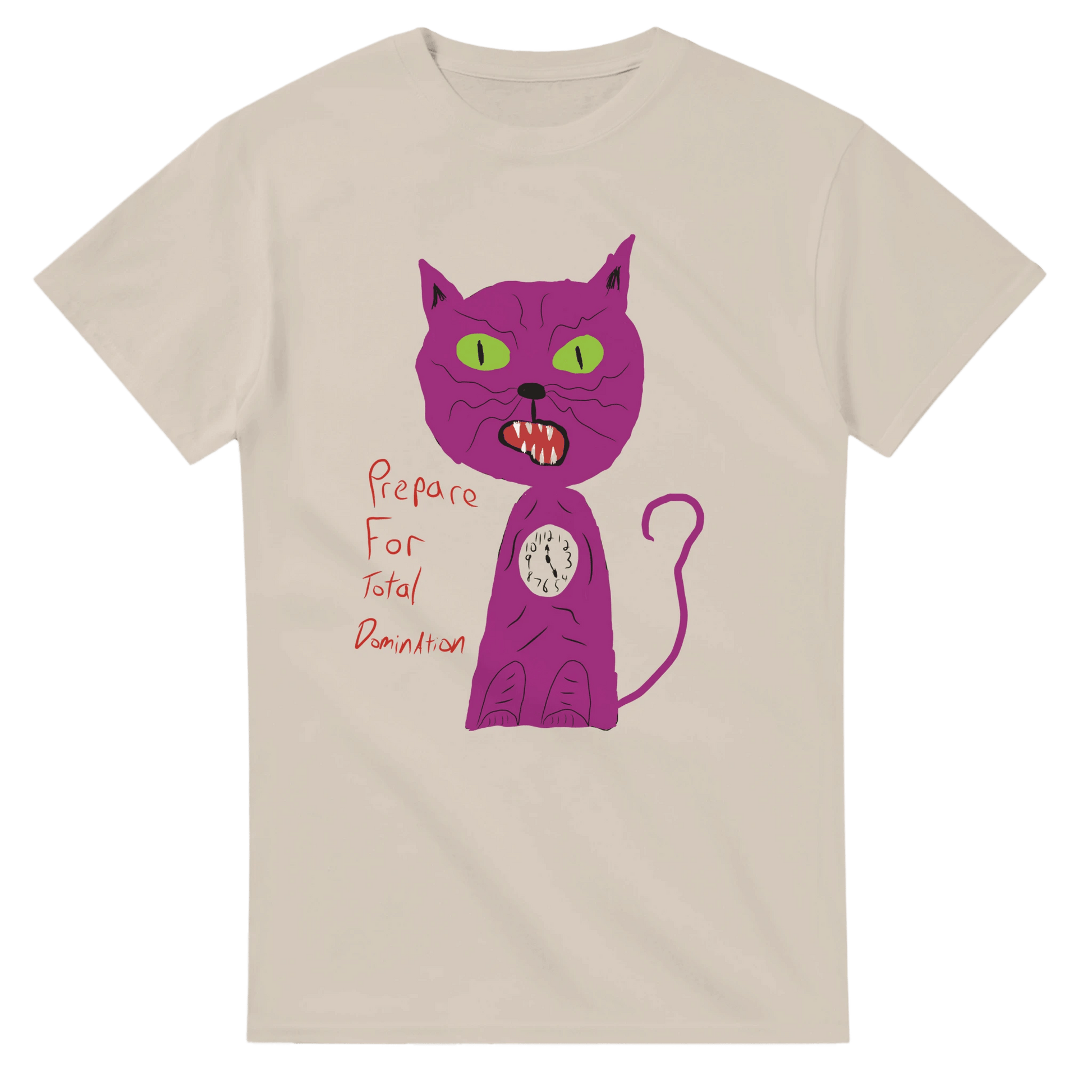 Domination Cat Heavyweight Unisex Crewneck T-shirt | Gildan® 5000 - The Artsy Brain
