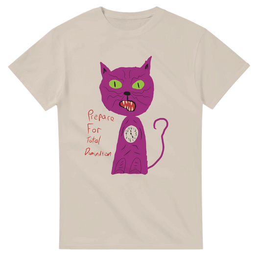 Domination Cat Heavyweight Unisex Crewneck T-shirt | Gildan® 5000 - The Artsy Brain