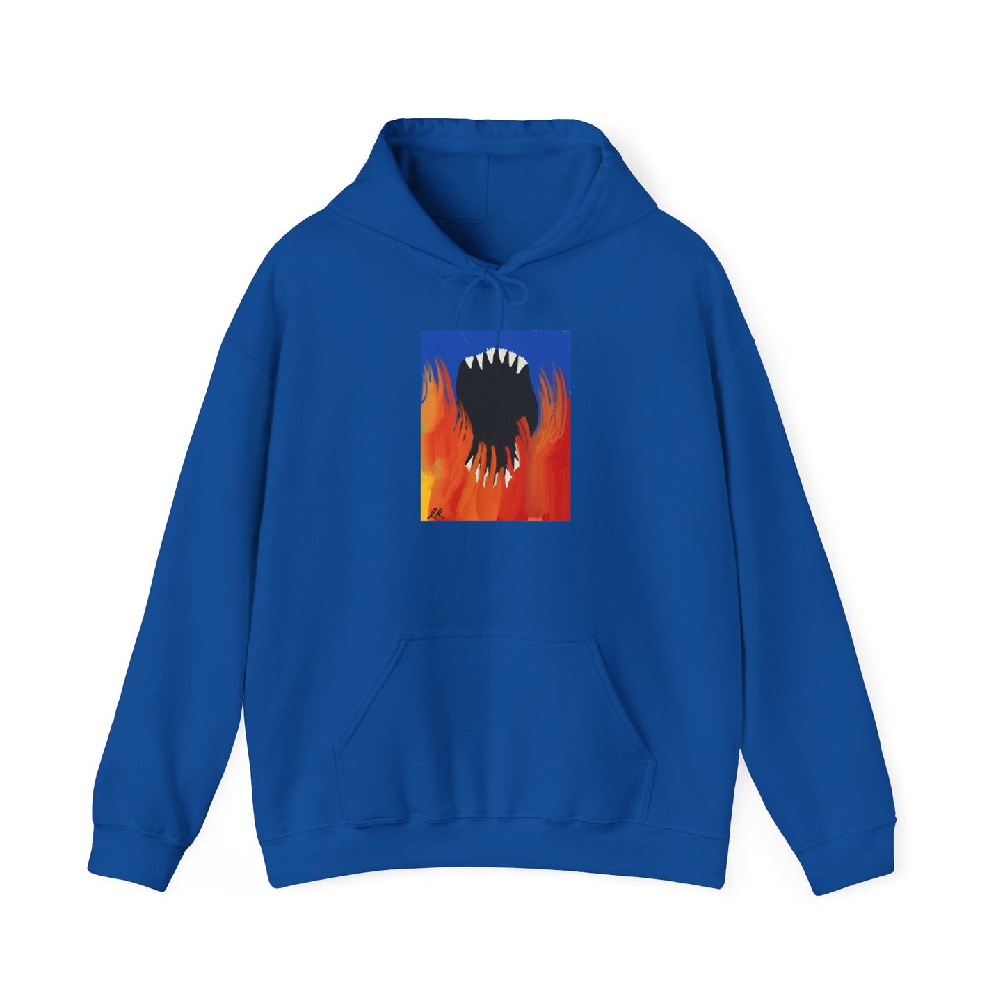 Flaming Monster Mouth Hoodie — Graphic Horror Streetwear - The Artsy Brain
