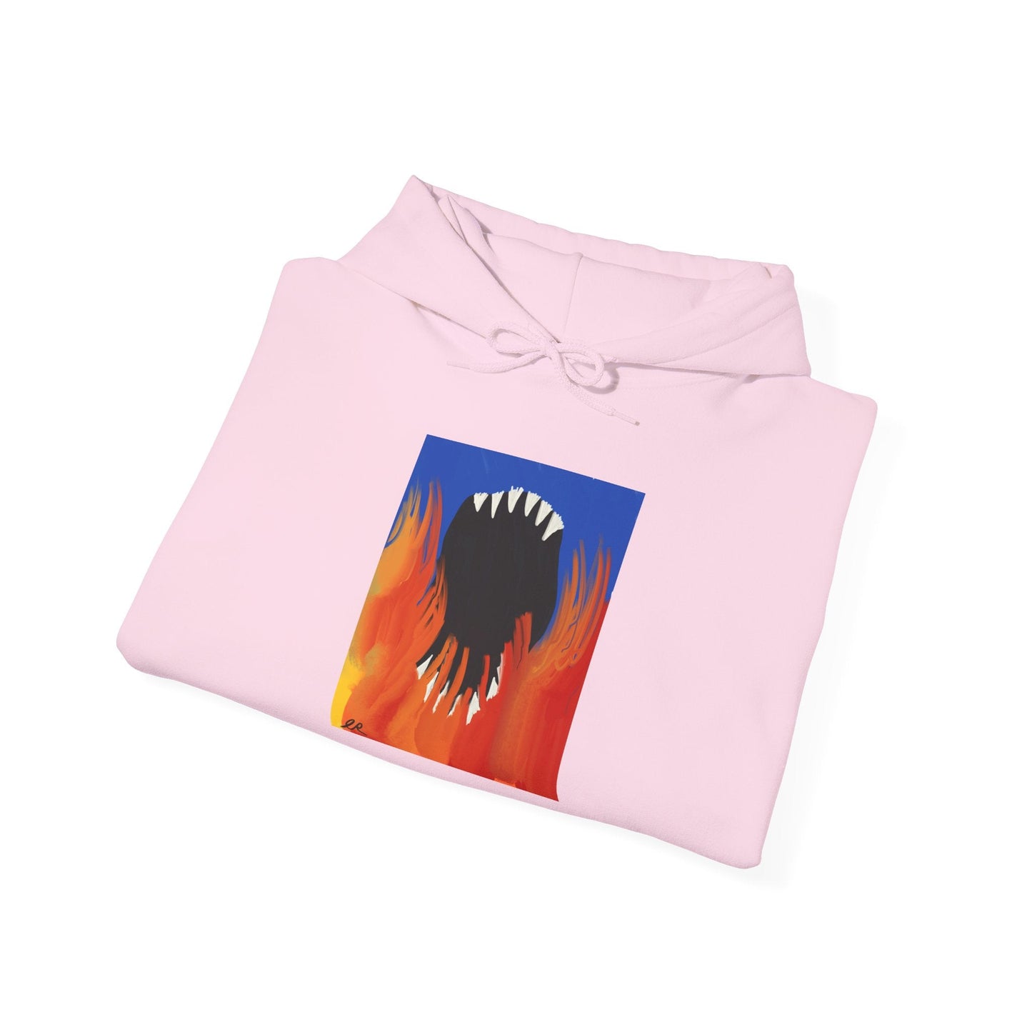 Flaming Monster Mouth Hoodie — Graphic Horror Streetwear - The Artsy Brain