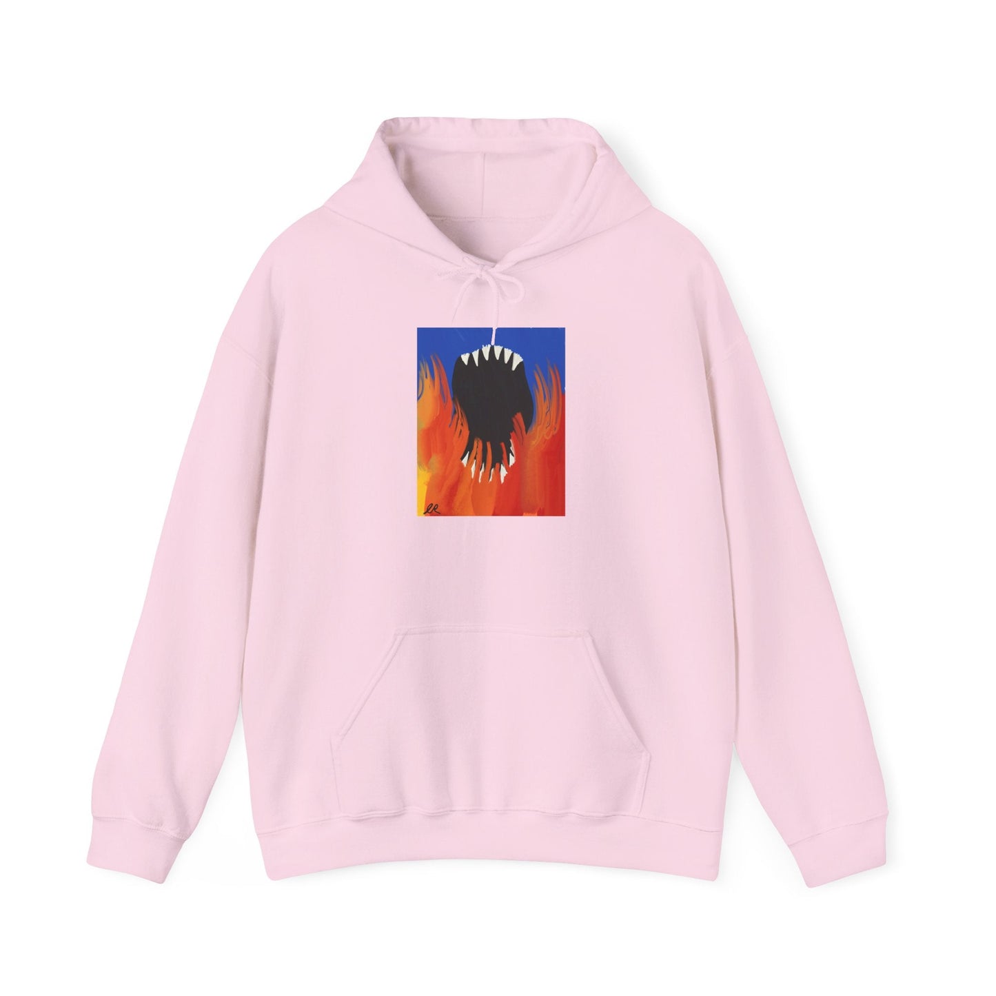 Flaming Monster Mouth Hoodie — Graphic Horror Streetwear - The Artsy Brain