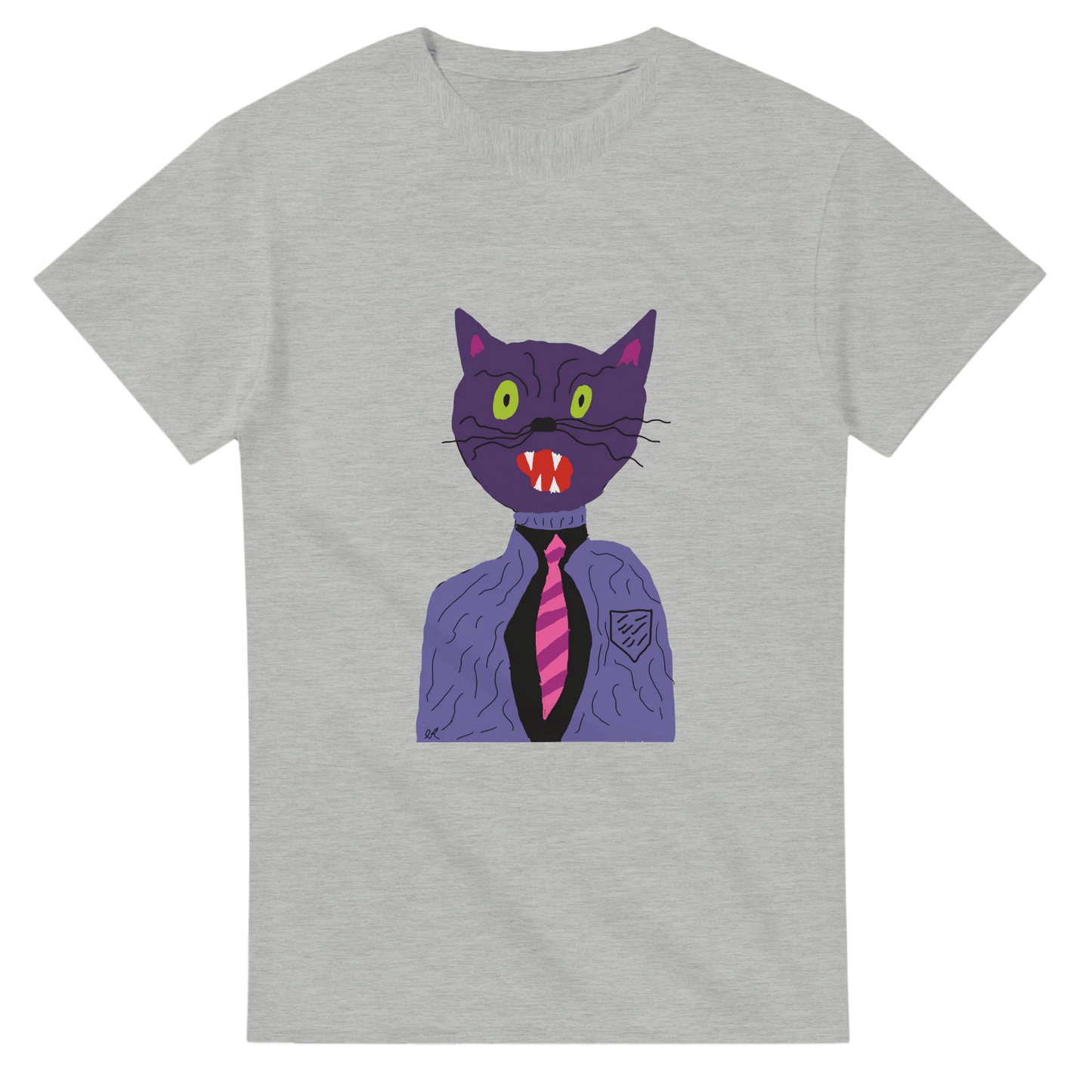 Formal Cat Heavyweight Unisex Crewneck T-shirt | Gildan® 5000 - The Artsy Brain