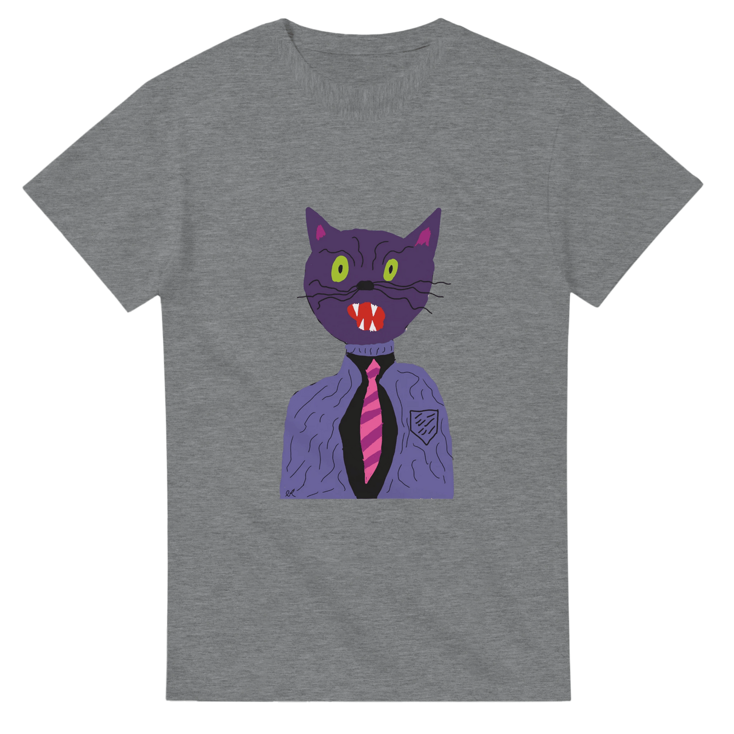 Formal Cat Heavyweight Unisex Crewneck T-shirt | Gildan® 5000 - The Artsy Brain