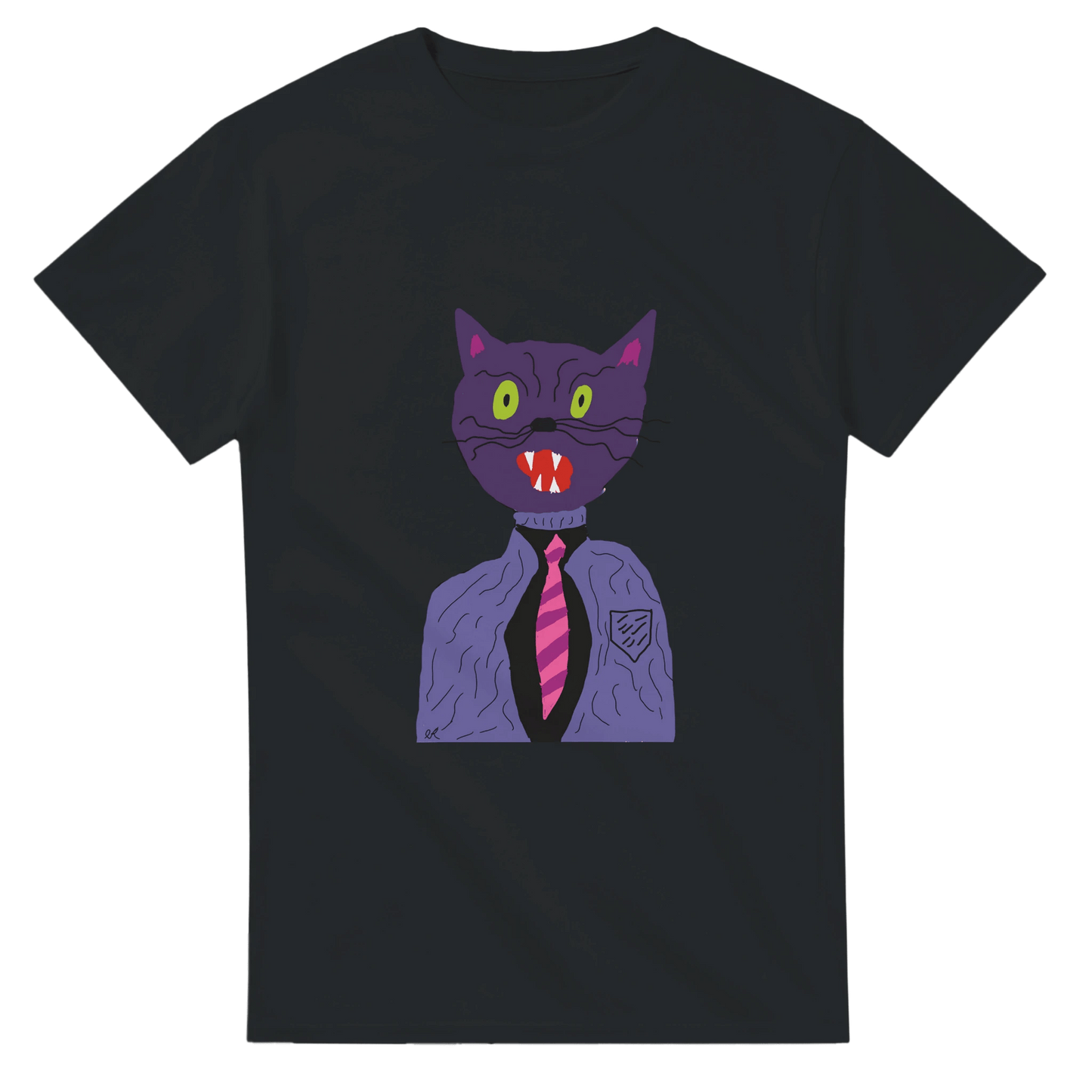 Formal Cat Heavyweight Unisex Crewneck T-shirt | Gildan® 5000 - The Artsy Brain