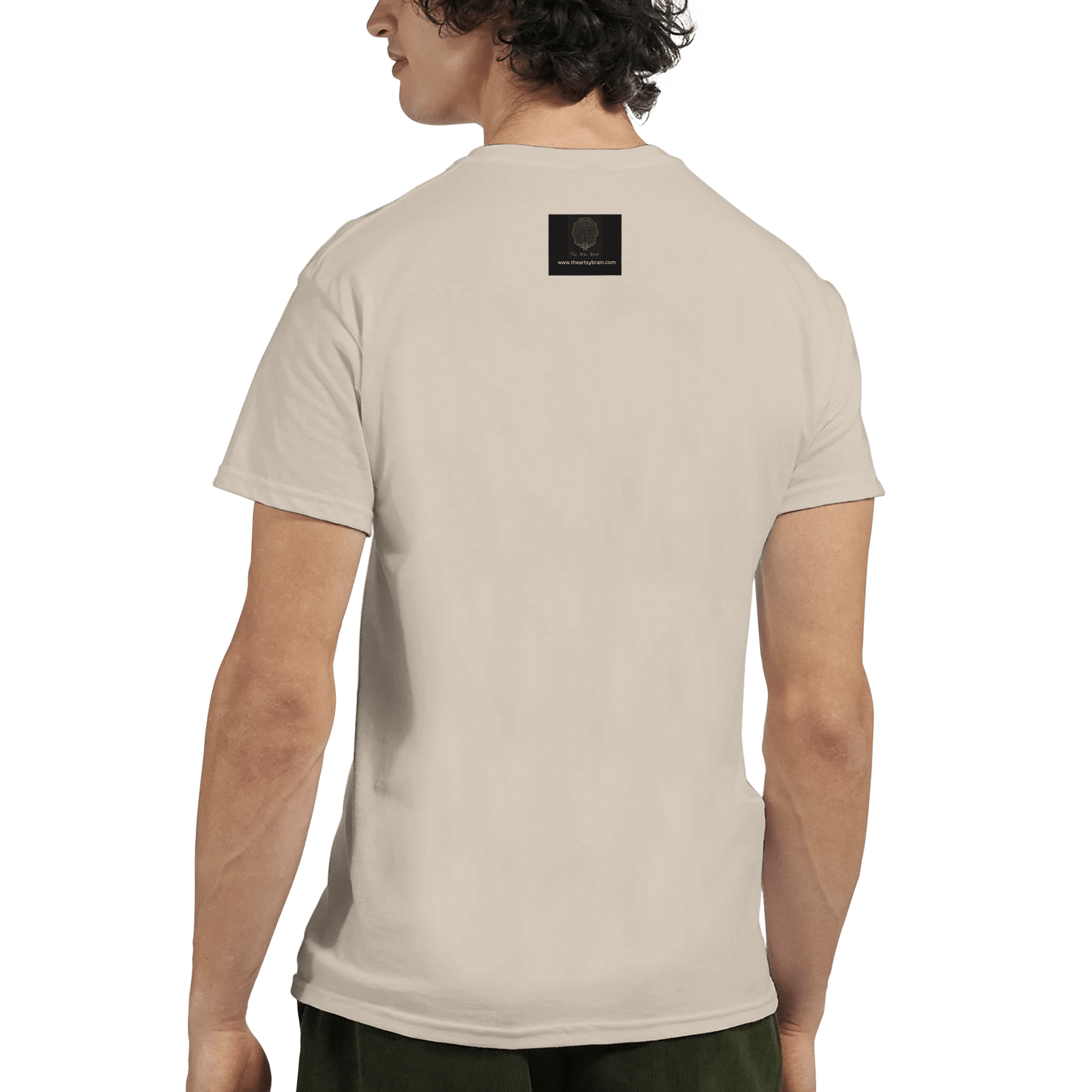 Frankenstein's Monster Heavyweight Unisex Crewneck T-shirt | Gildan® 5000 - The Artsy Brain