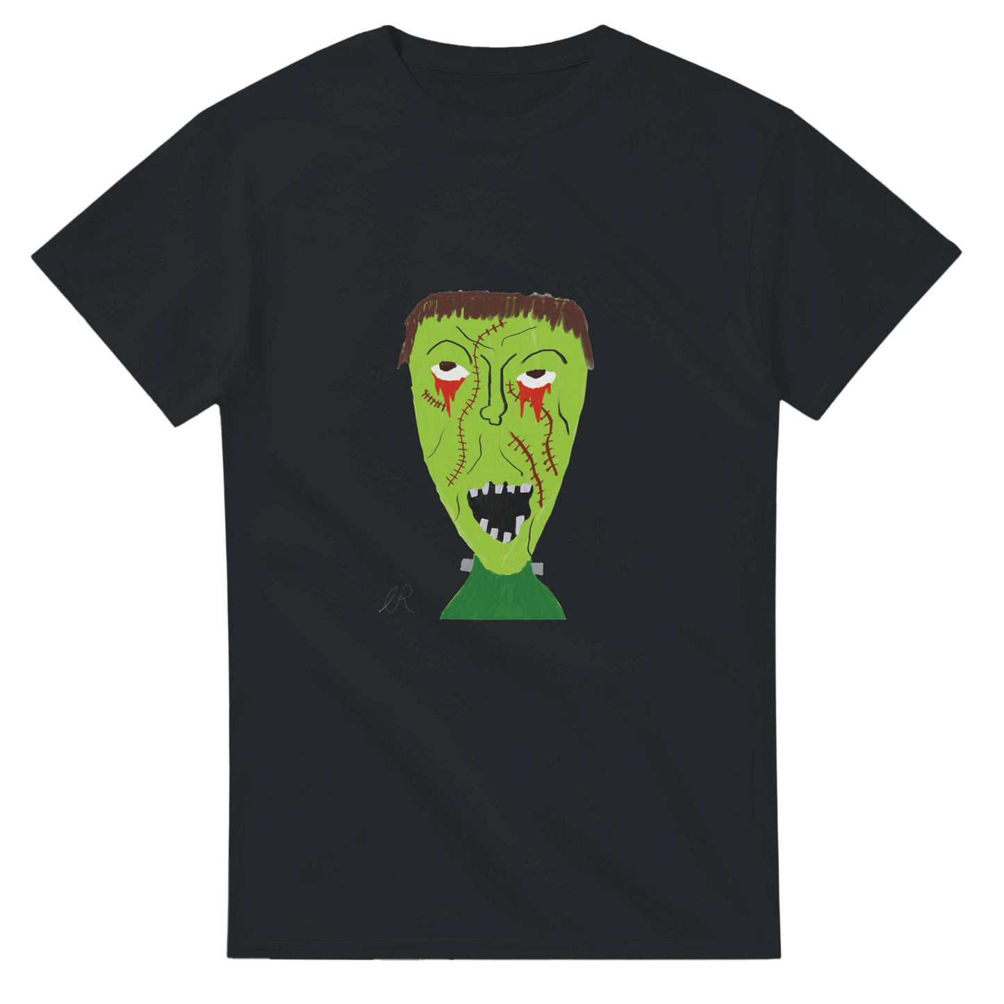Frankenstein's Monster Heavyweight Unisex Crewneck T-shirt | Gildan® 5000 - The Artsy Brain