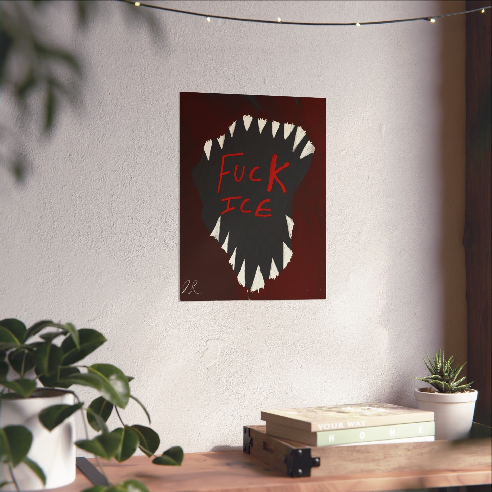 Fuck Ice Fine Art Poster — Political Digital Painting - The Artsy Brain