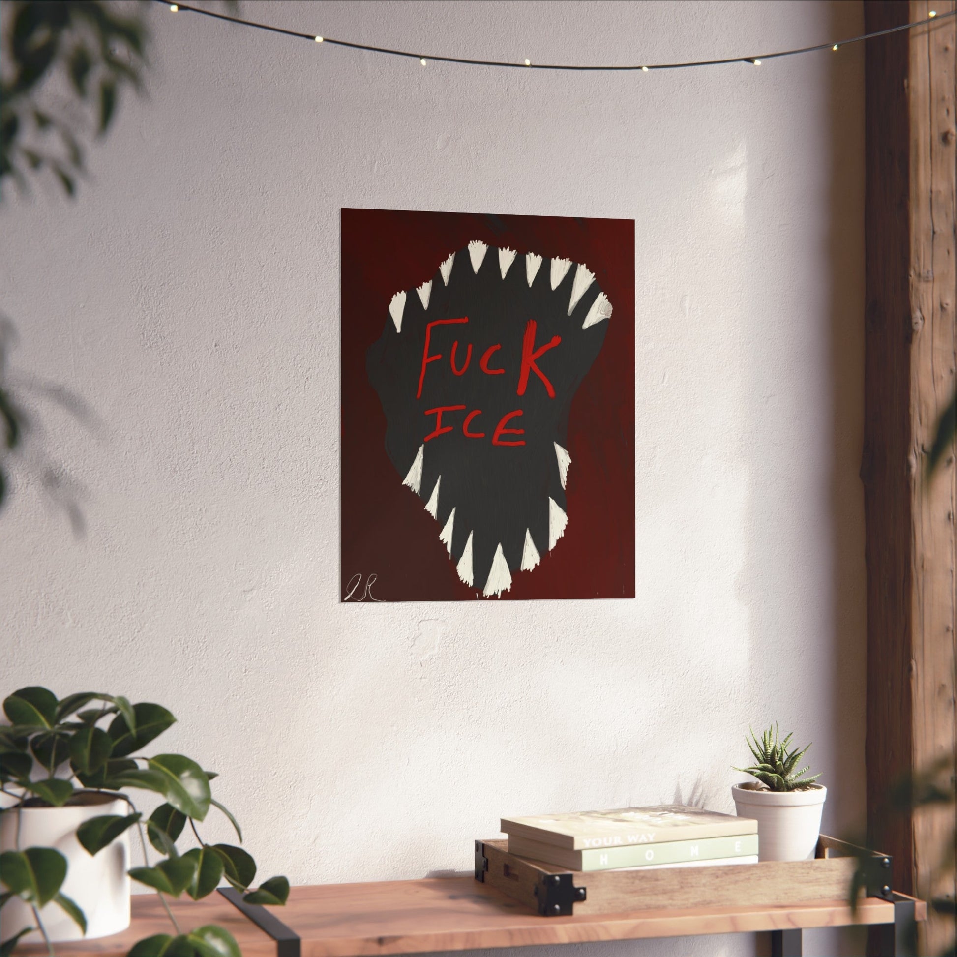 Fuck Ice Fine Art Poster — Political Digital Painting - The Artsy Brain