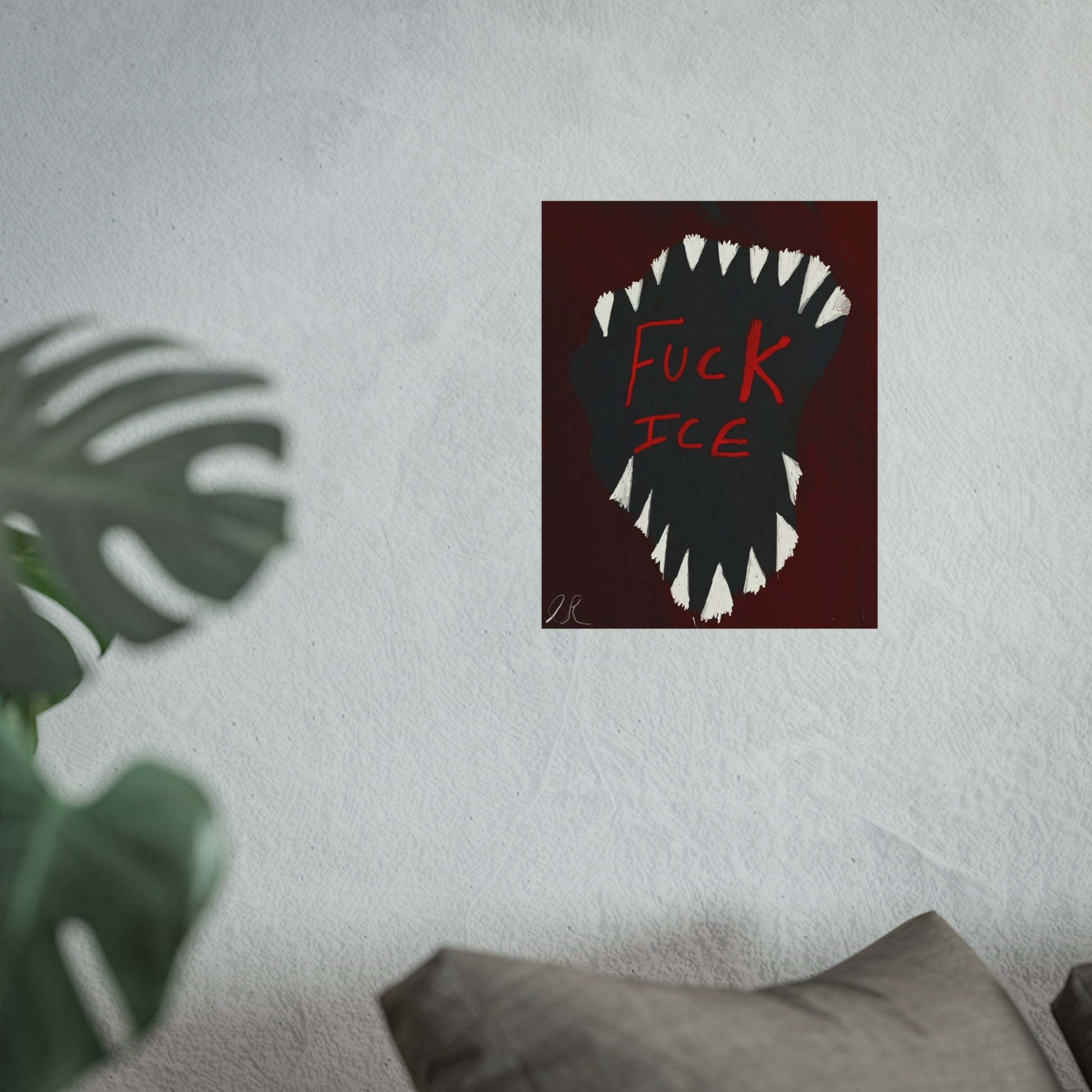Fuck Ice Fine Art Poster — Political Digital Painting - The Artsy Brain