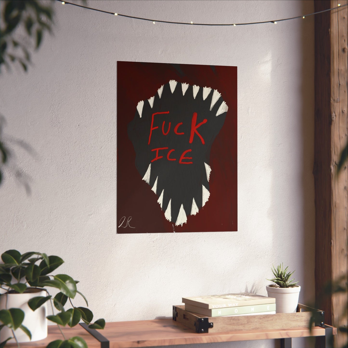 Fuck Ice Fine Art Poster — Political Digital Painting - The Artsy Brain