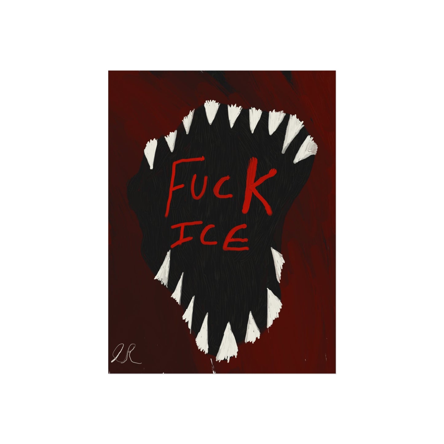 Fuck Ice Fine Art Poster — Political Digital Painting - The Artsy Brain