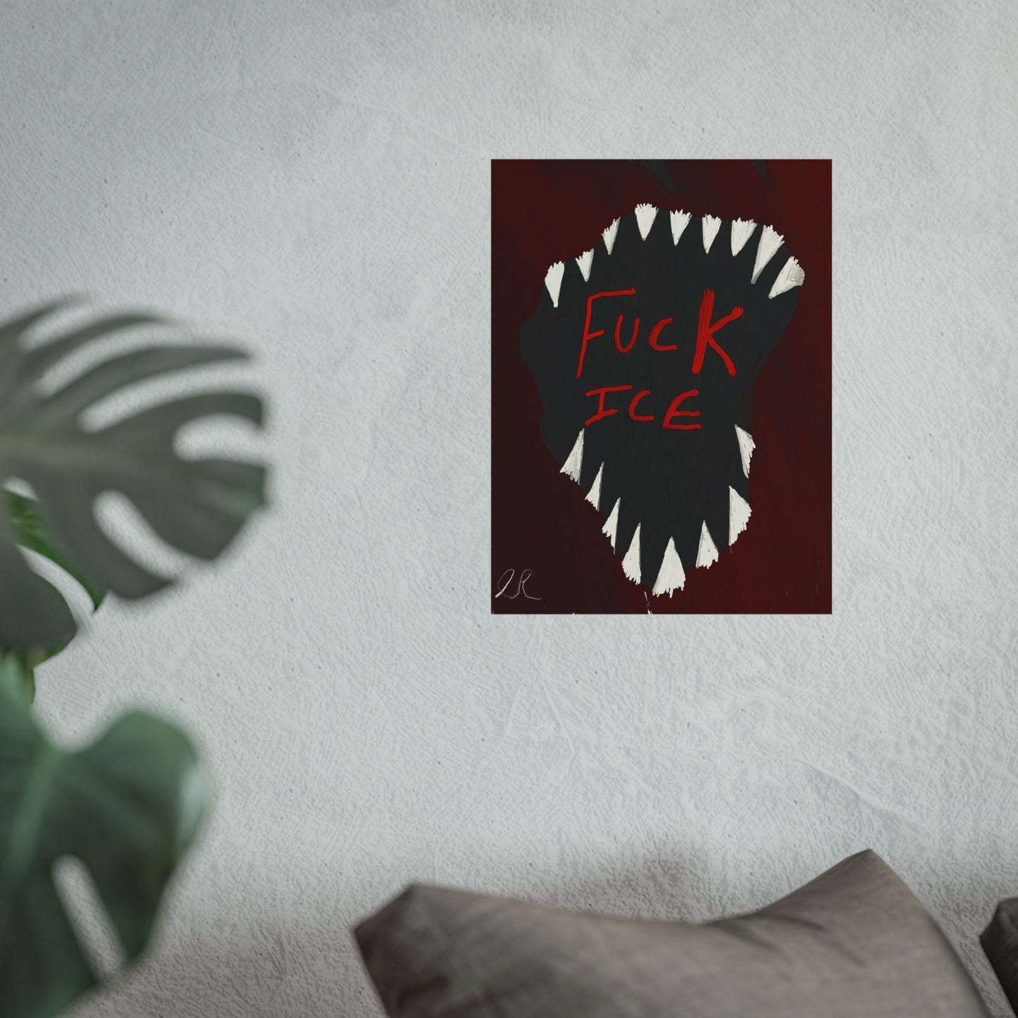 Fuck Ice Fine Art Poster — Political Digital Painting - The Artsy Brain