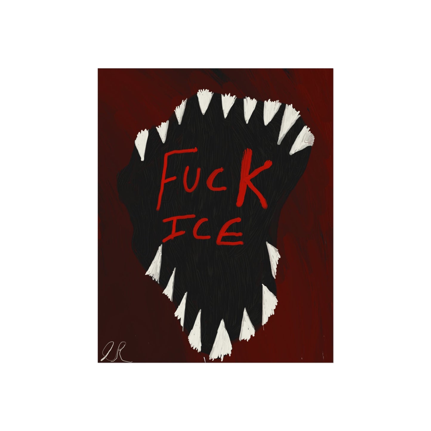Fuck Ice Fine Art Poster — Political Digital Painting - The Artsy Brain