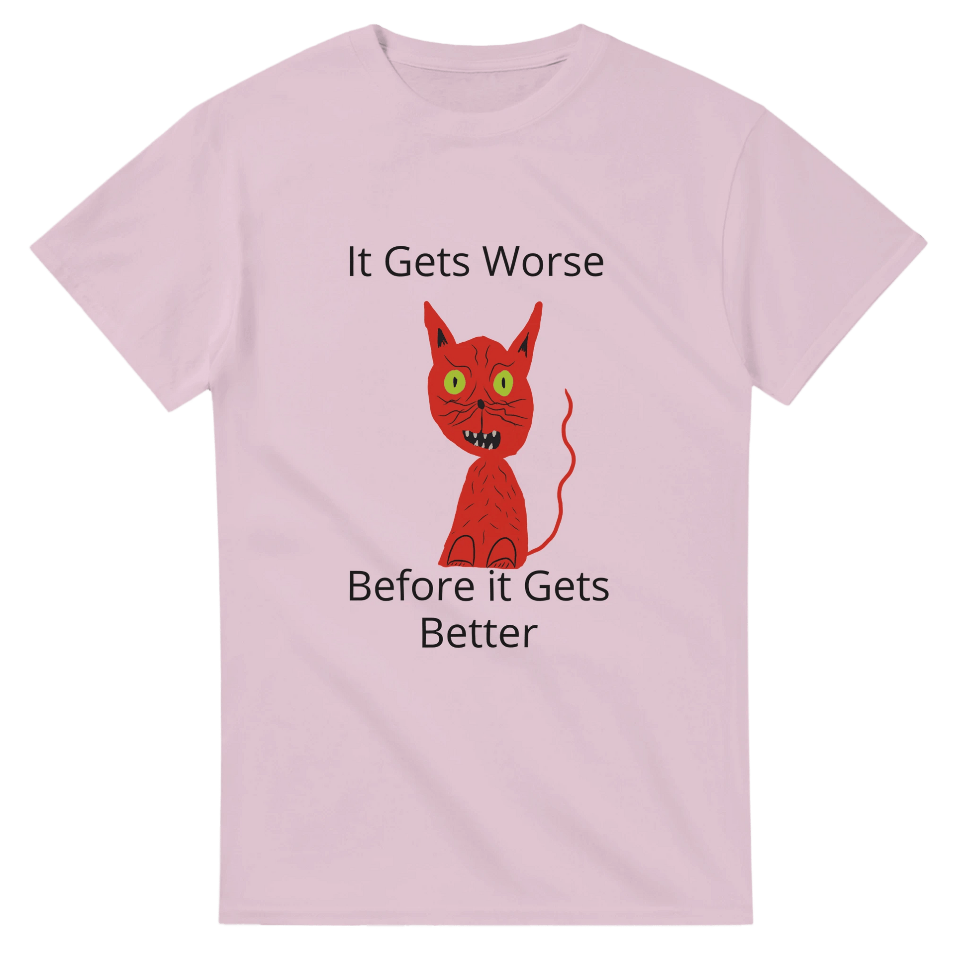 It Gets Worse Heavyweight Unisex Crewneck T-shirt | Gildan® 5000 - The Artsy Brain