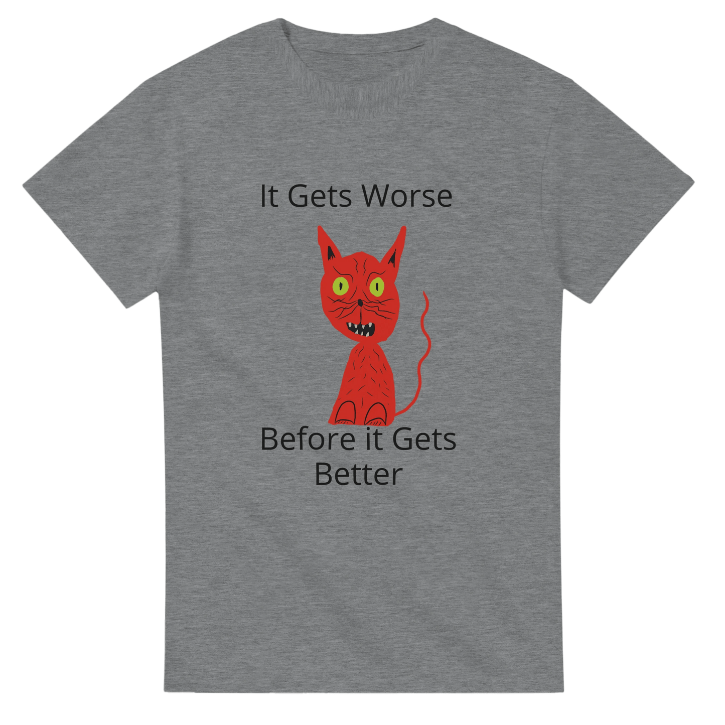 It Gets Worse Heavyweight Unisex Crewneck T-shirt | Gildan® 5000 - The Artsy Brain