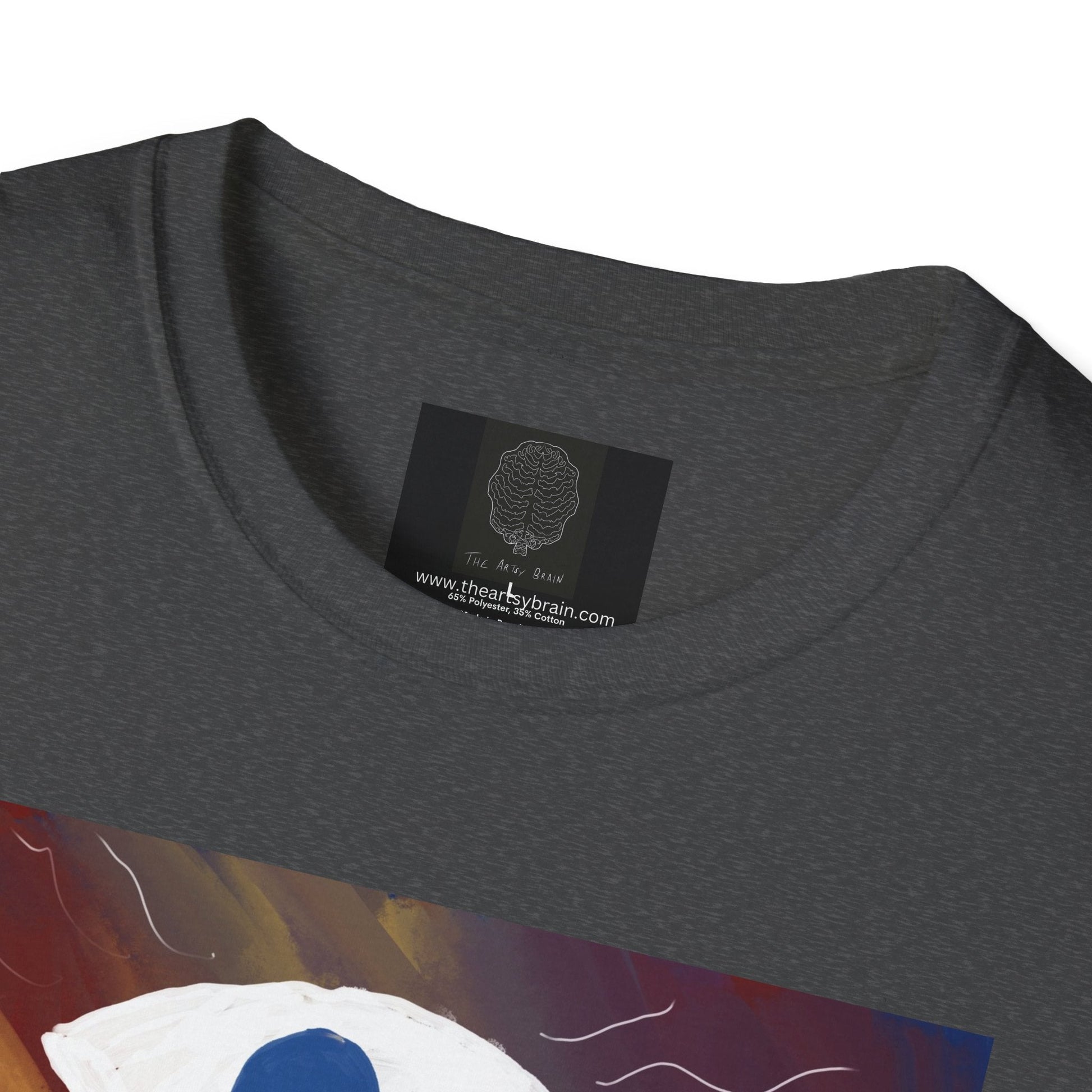 Mystic Eye Art T-Shirt — Abstract Blue Eye with Flowing Colorful Tears - The Artsy Brain