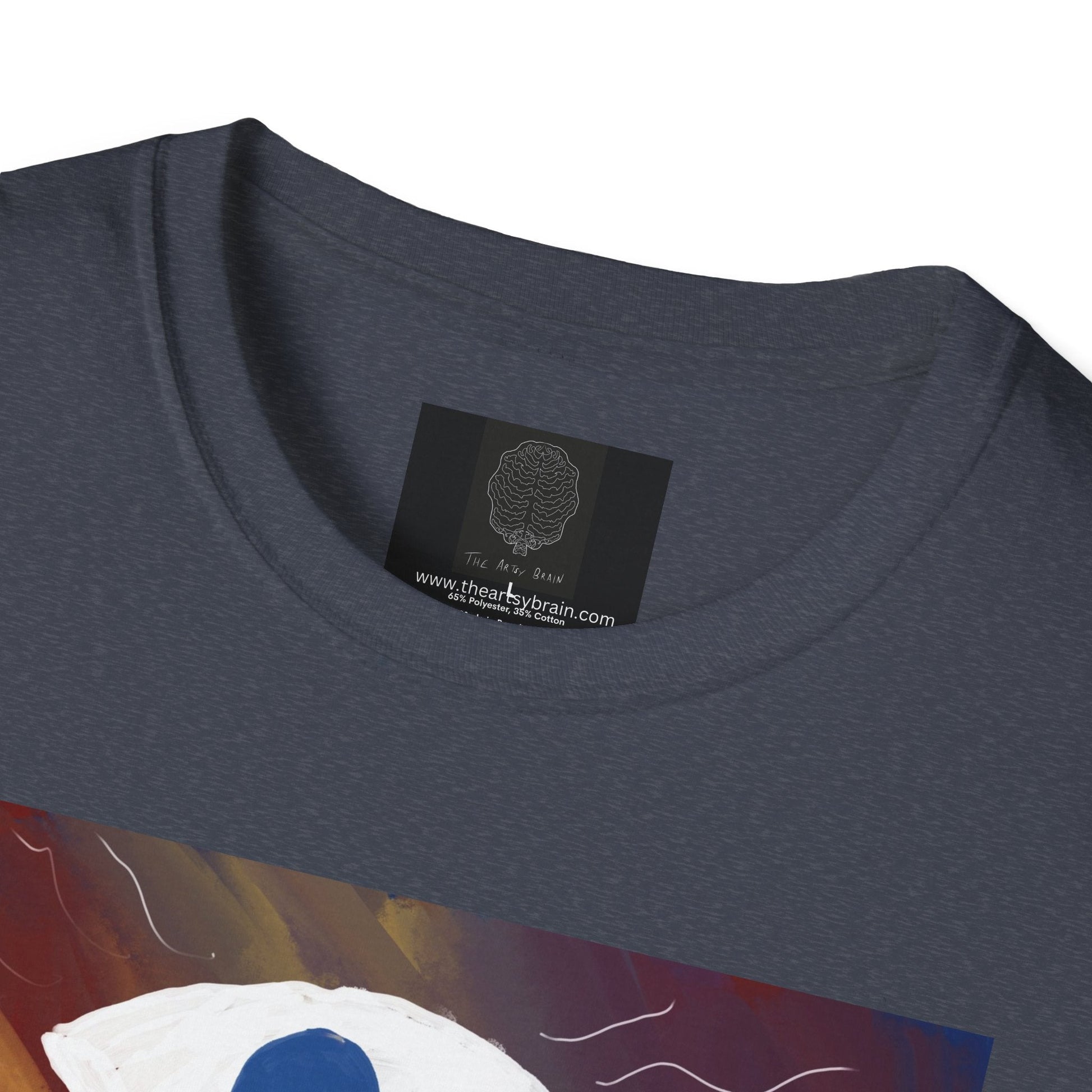 Mystic Eye Art T-Shirt — Abstract Blue Eye with Flowing Colorful Tears - The Artsy Brain