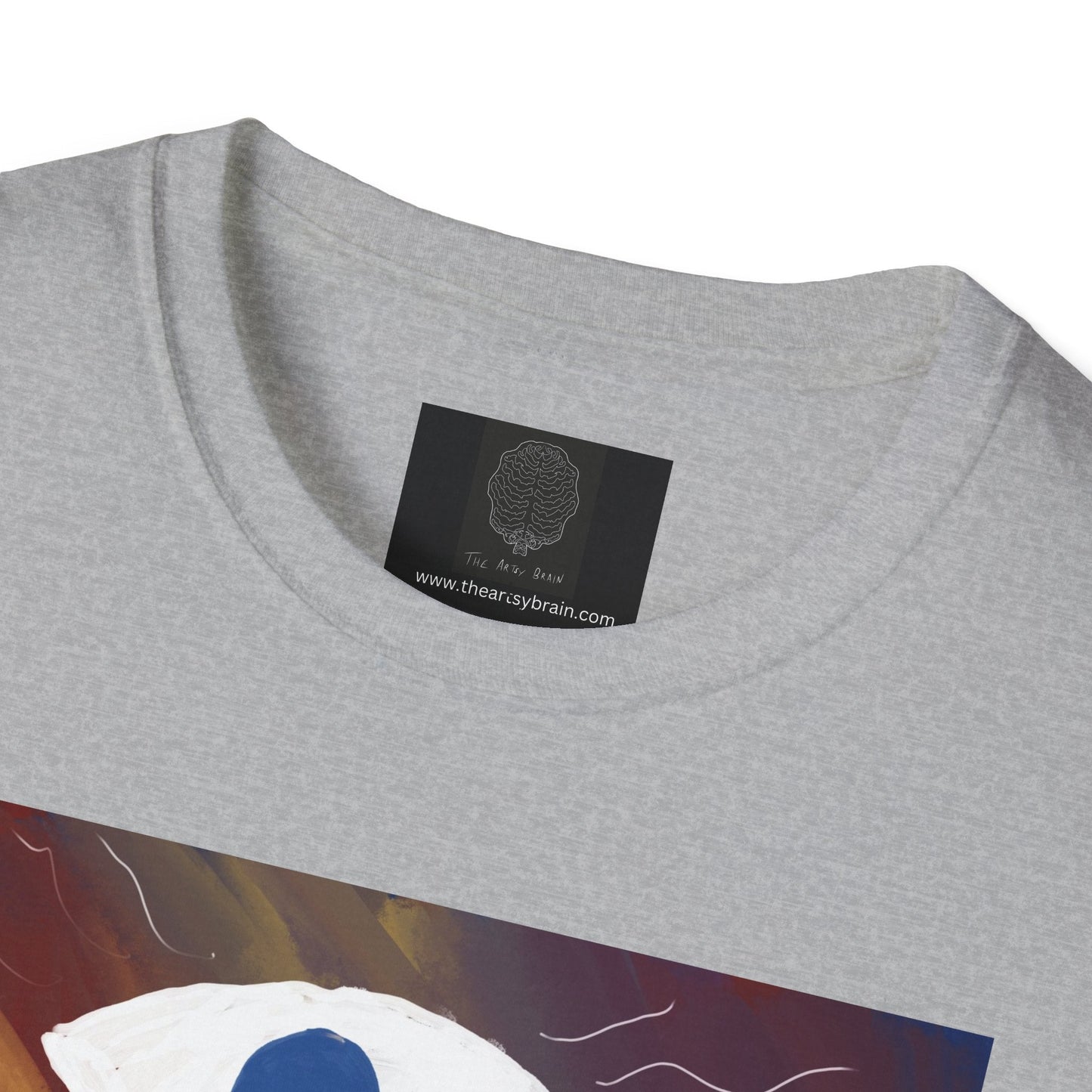 Mystic Eye Art T-Shirt — Abstract Blue Eye with Flowing Colorful Tears - The Artsy Brain