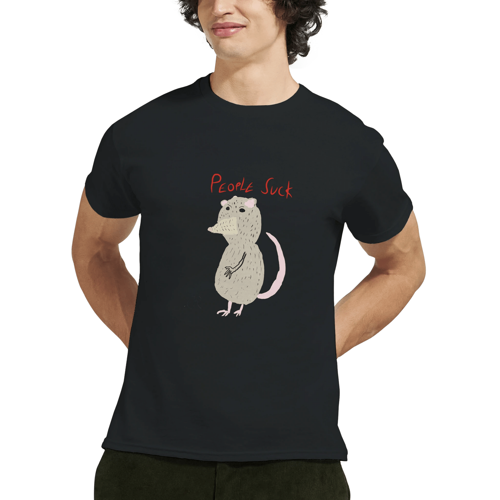 People Suck Heavyweight Unisex Crewneck T-shirt | Gildan® 5000 - The Artsy Brain