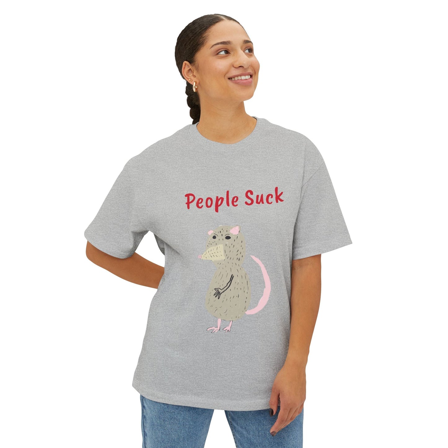 People Suck Possum Graphic Tee — Funny Sarcastic Oversized T-Shirt - The Artsy Brain