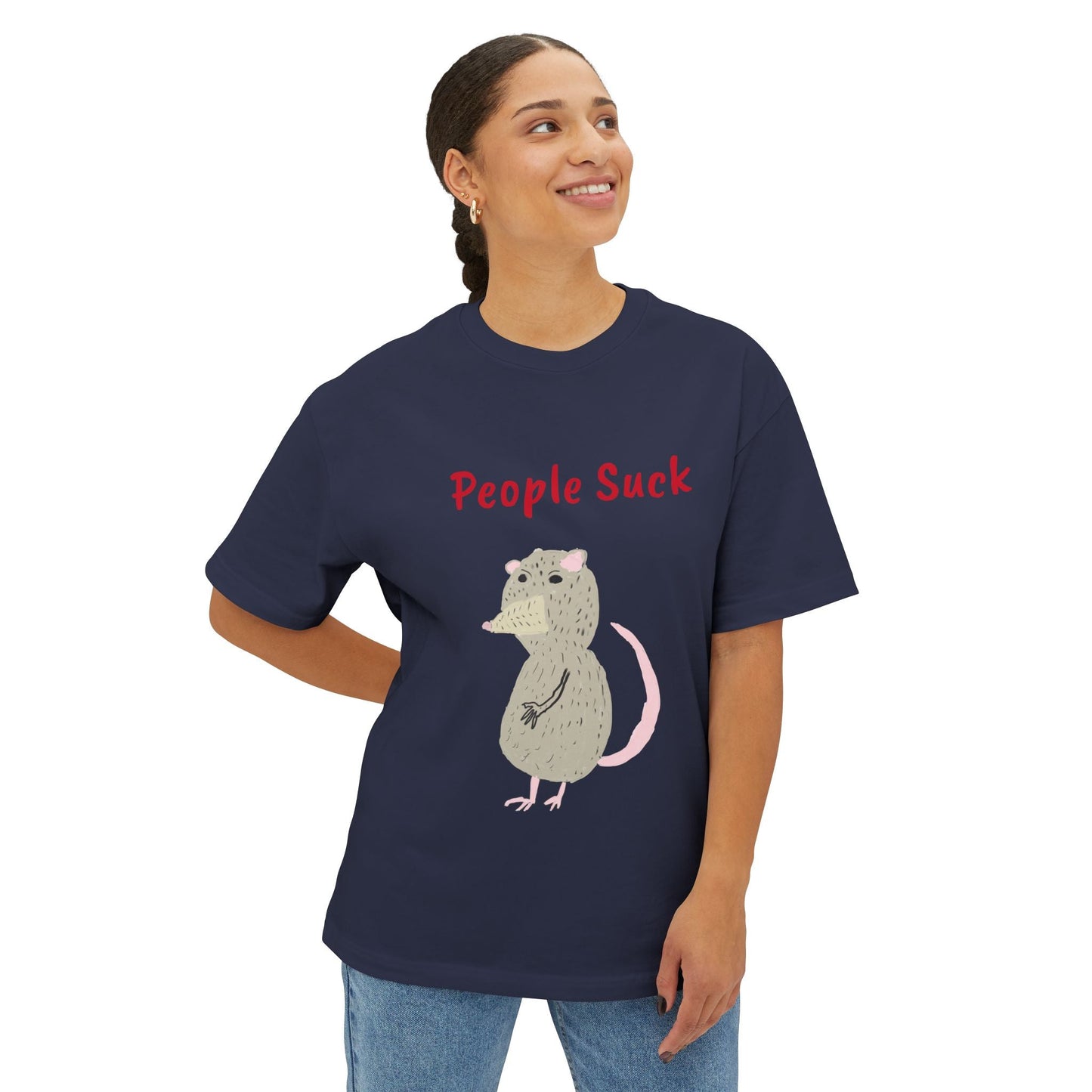 People Suck Possum Graphic Tee — Funny Sarcastic Oversized T-Shirt - The Artsy Brain