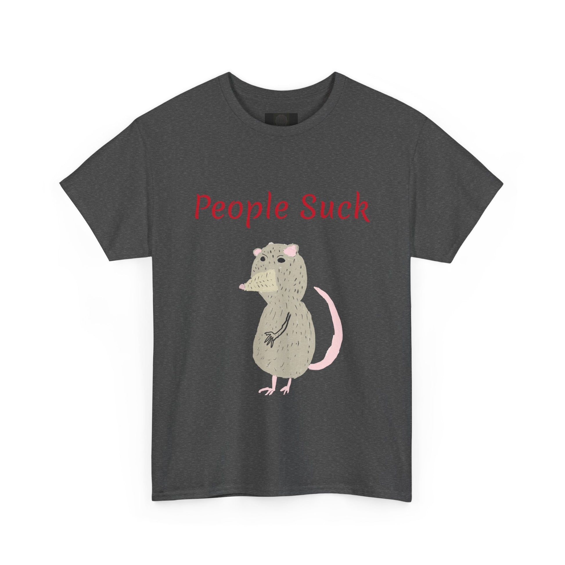 People Suck Possum T-Shirt — Cute Grumpy Opossum Graphic Tee - The Artsy Brain