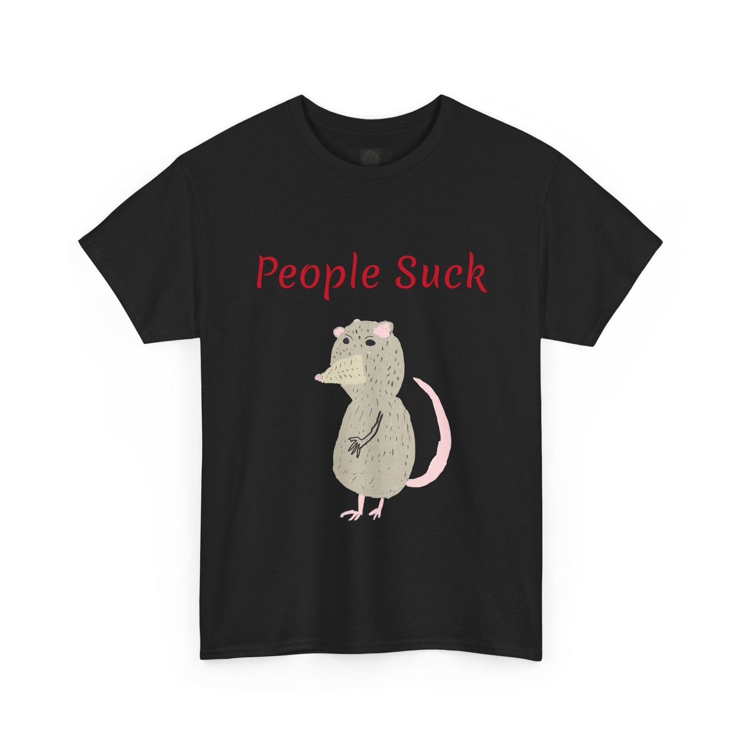 People Suck Possum T-Shirt — Cute Grumpy Opossum Graphic Tee - The Artsy Brain