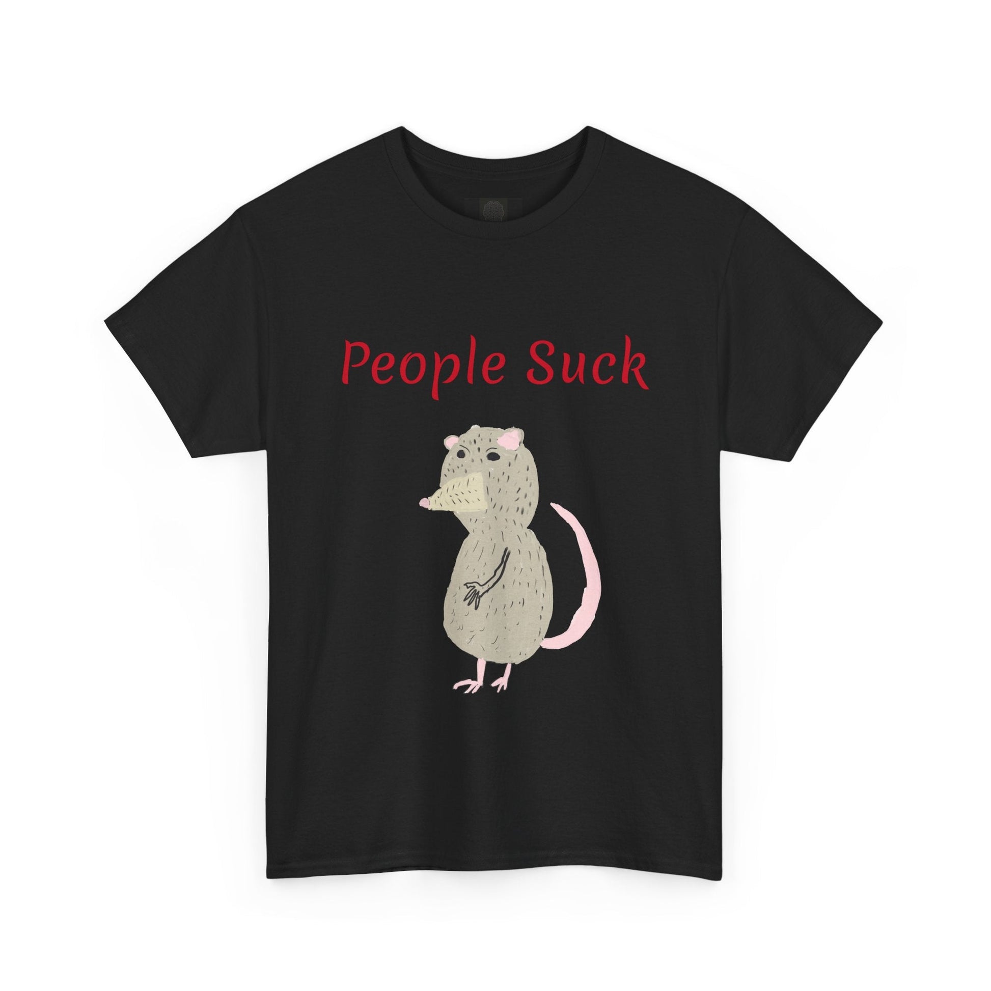 People Suck Possum T-Shirt — Cute Grumpy Opossum Graphic Tee - The Artsy Brain