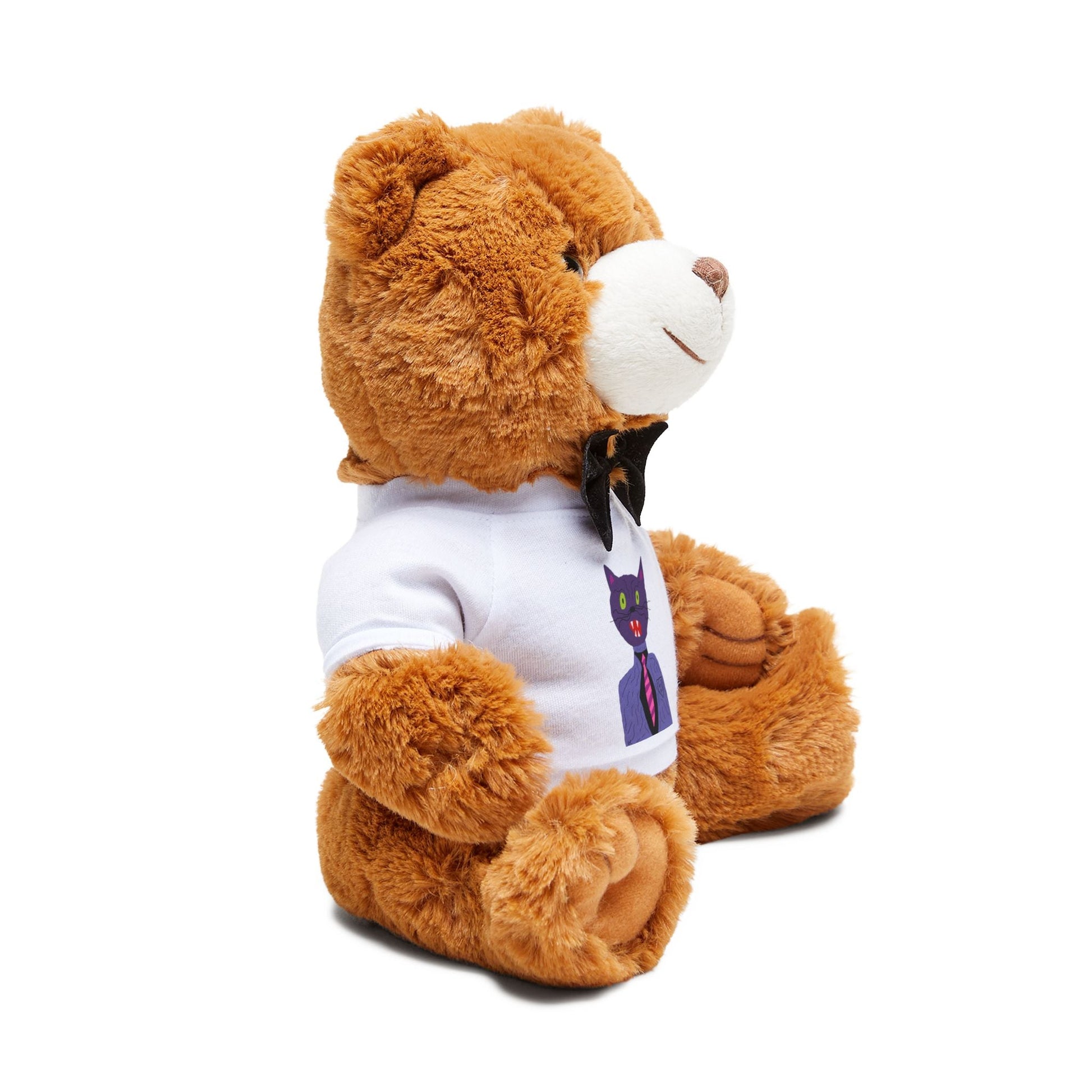 Plush Teddy Bear with Graphic T-Shirt – Cute Giftable Stuffed Animal - The Artsy Brain