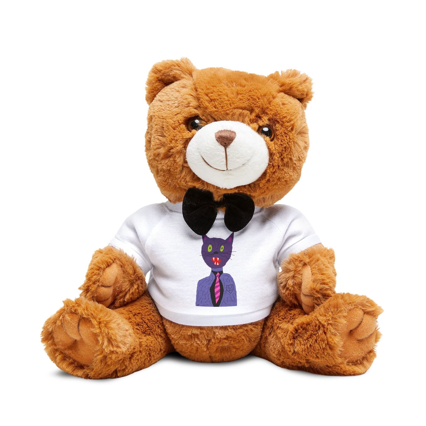 Plush Teddy Bear with Graphic T-Shirt – Cute Giftable Stuffed Animal - The Artsy Brain
