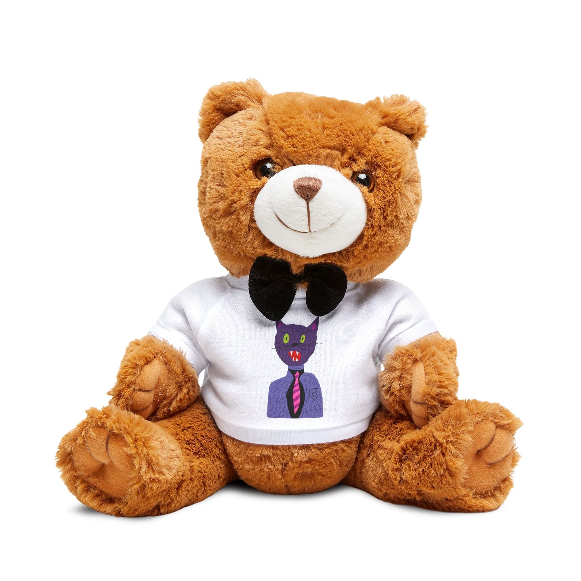 Plush Teddy Bear with Graphic T-Shirt – Cute Giftable Stuffed Animal - The Artsy Brain