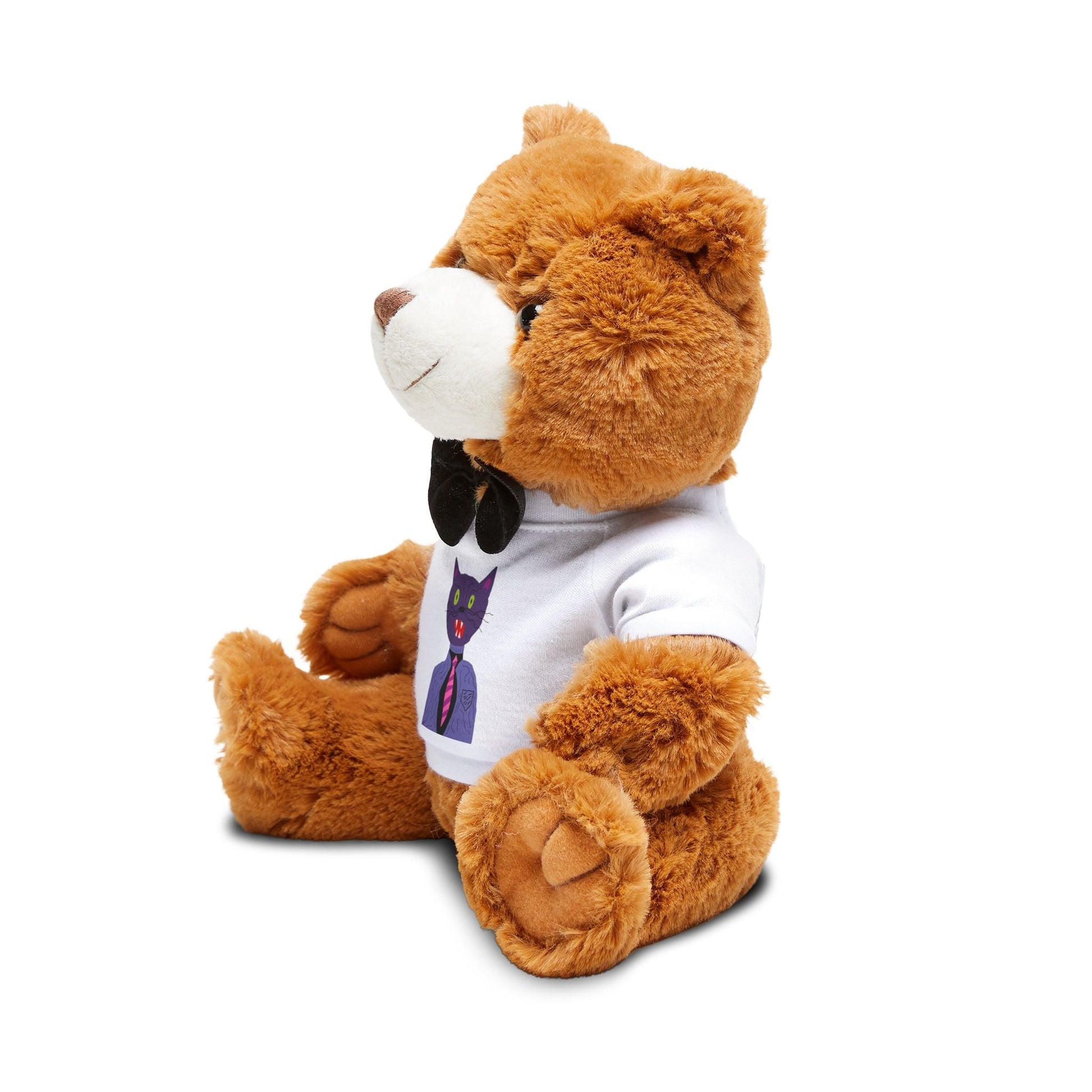 Plush Teddy Bear with Graphic T-Shirt – Cute Giftable Stuffed Animal - The Artsy Brain