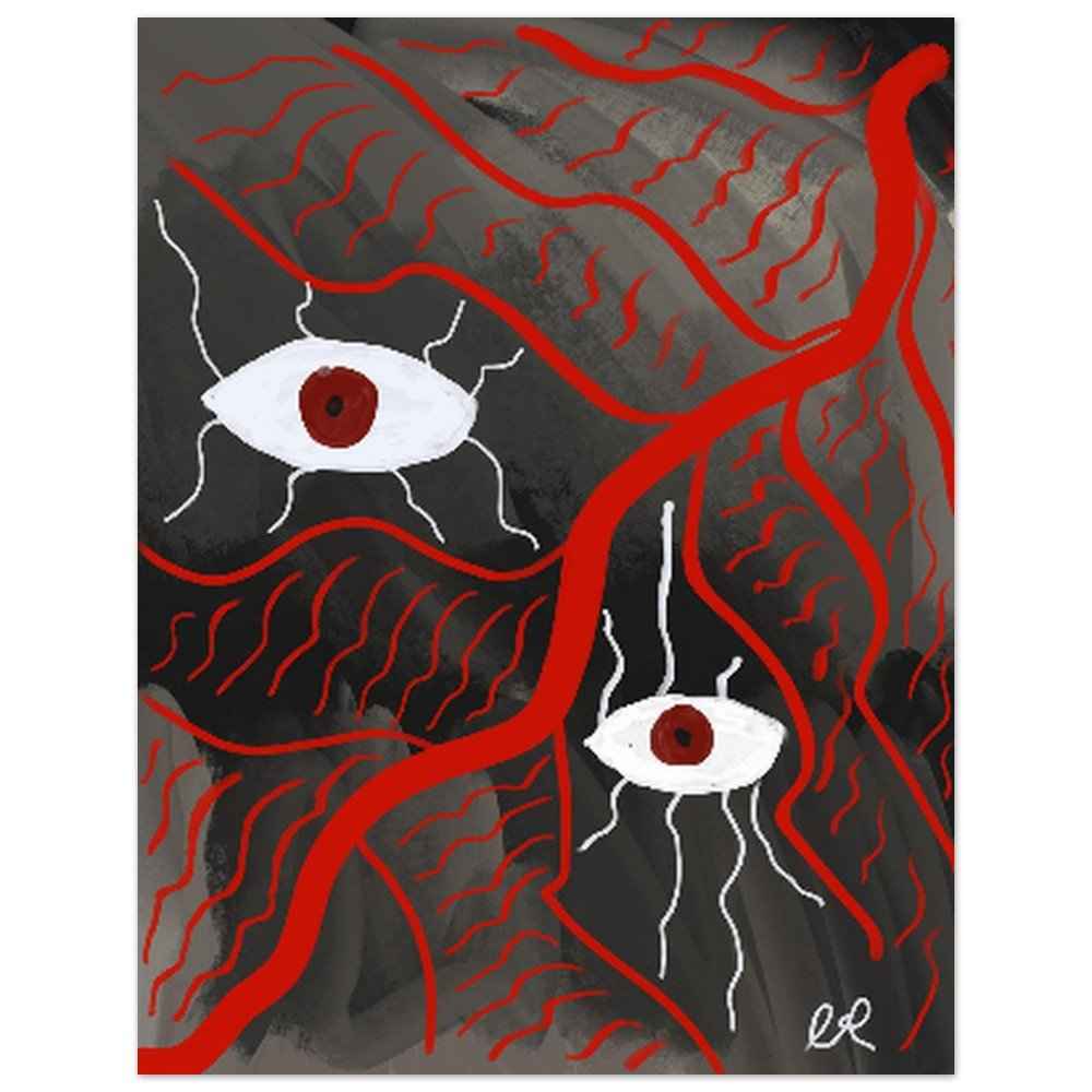 Red Noise Fine Art Poster 11x14