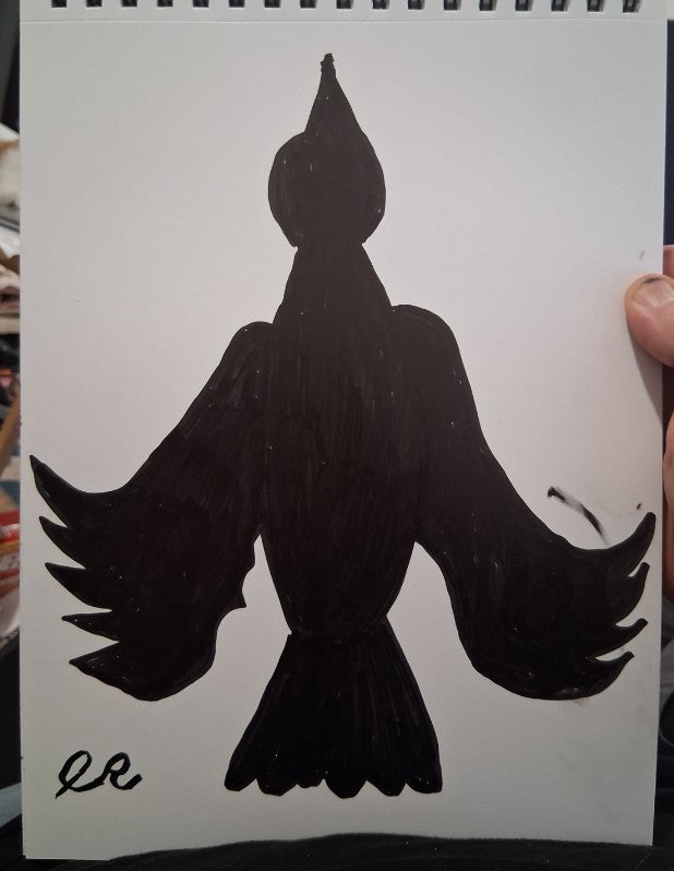 Ravens Flight Original Drawing
