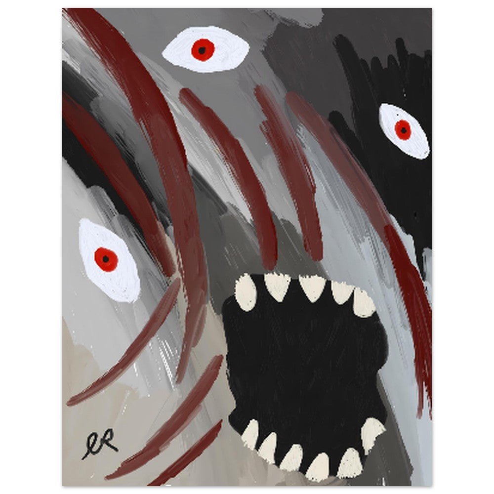 Static Scream 11x14 Premium Matte Paper Poster - The Artsy Brain