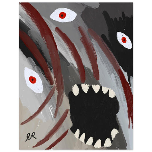 Static Scream 11x14 Premium Matte Paper Poster - The Artsy Brain
